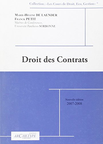 droit des contrats 2007 2008