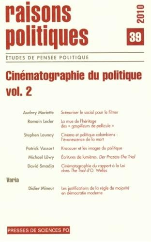 Raisons politiques, n° 39. Cinéma et politique, 2