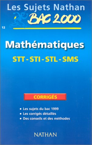 Mathématiques STT, STI, STL, SMS : bac 2000