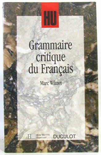 grammaire critique du francais
