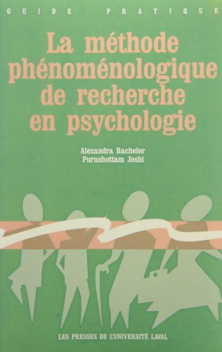 la méthode phénoménologique de recherche en psychologie