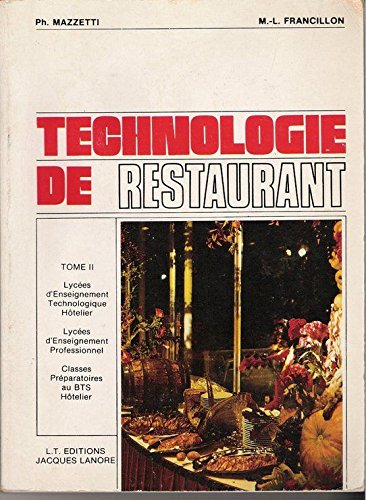 Technologie de restaurant. Vol. 2