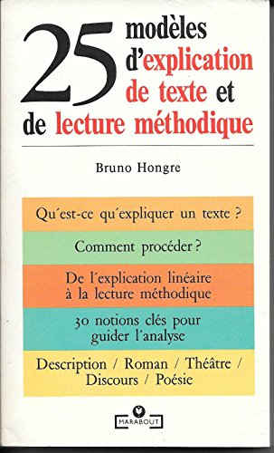 25 modèles d'explications de texte et de lecture méthodique