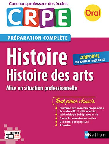 Histoire, histoire des arts, mise en situation professionnelle : oral CRPE, concours professeur des 