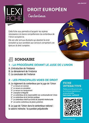 Droit européen : le contentieux de l'Union européenne