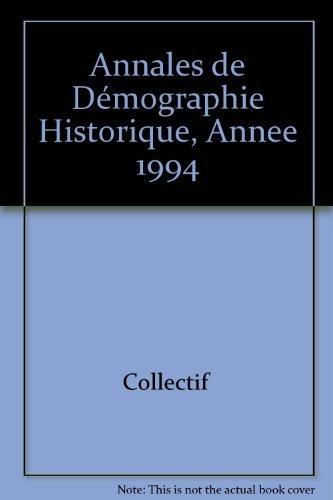 Annales de démographie historique 1994