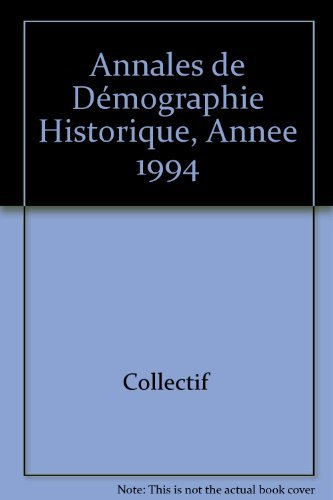 Annales de démographie historique 1994