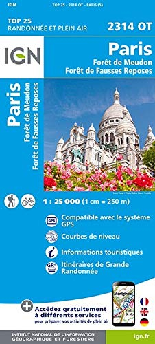 Paris, Forêts de Meudon et de Fausses Reposes : 1/25 000
