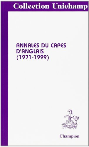Annales du CAPES d'anglais (1971-1999)