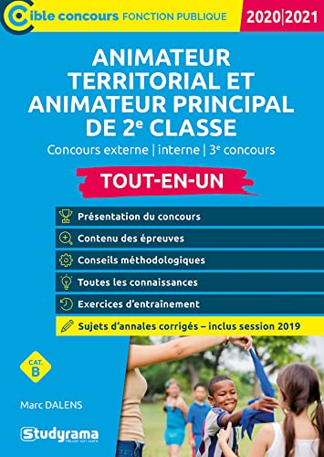 Animateur territorial et animateur principal de 2e classe : tout-en-un, concours externe, interne, 3