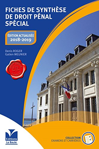 Fiches de synthèse de droit pénal spécial