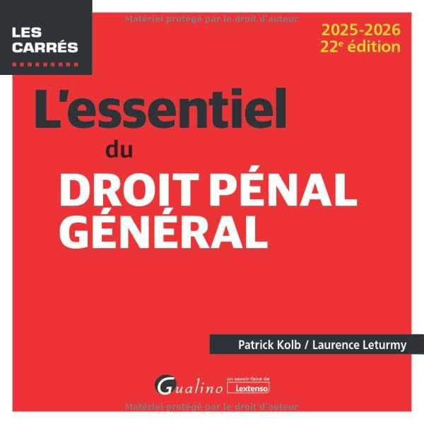 L'essentiel du droit pénal général : 2025-2026