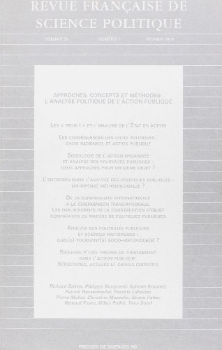 Revue française de science politique, n° 1 (2005). Approches, concepts et méthodes : l'analyse polit - collectif