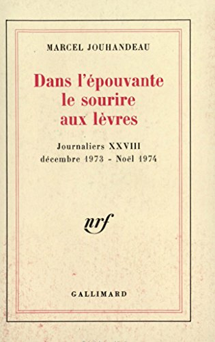 Journaliers. Vol. 28. Dans l'épouvante, le sourire aux lèvres : décembre 1973-noël 1974