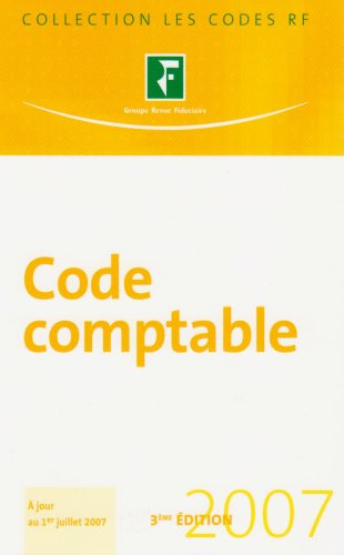 Code comptable 2007 : à jour au 1er juillet 2007