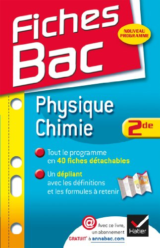 Physique chimie, seconde