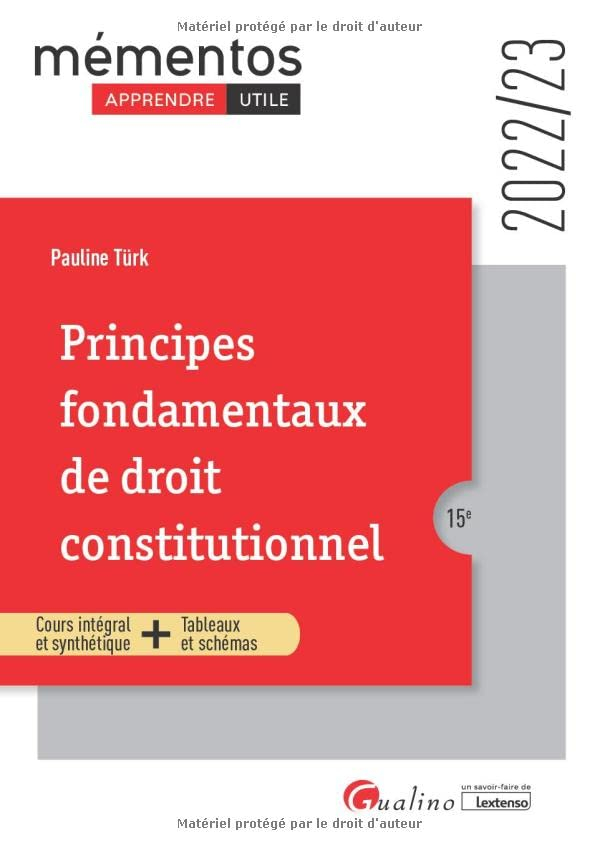 Principes fondamentaux de droit constitutionnel : 2022-2023