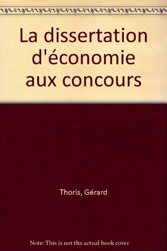La dissertation d'économie aux concours