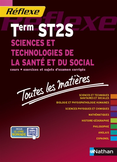 Sciences et technologies de la santé et du social terminale ST2S : cours, exercices et sujets d'exam
