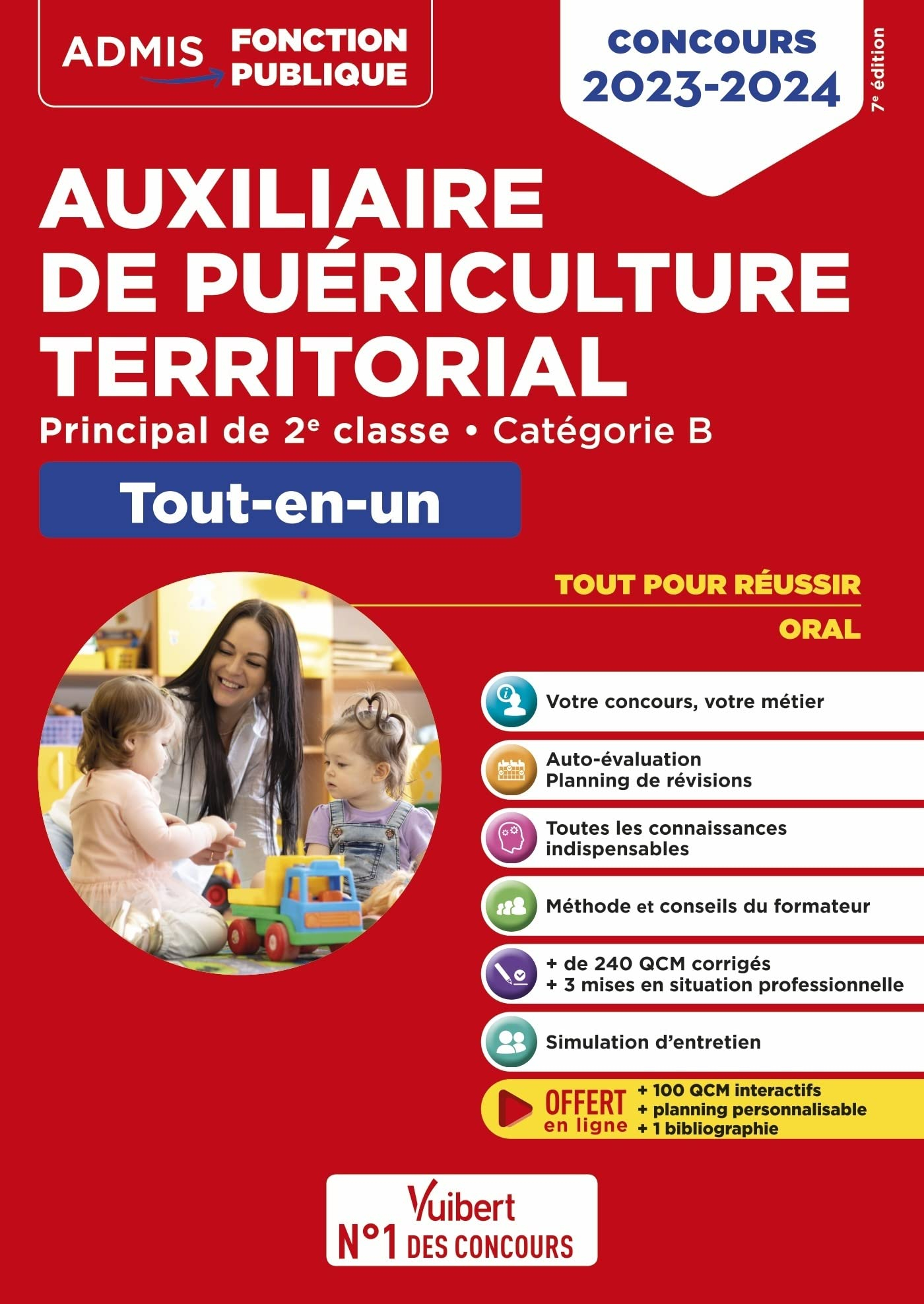 Auxiliaire de puériculture territorial : principal de 2e classe, catégorie B : concours 2023-2024, t