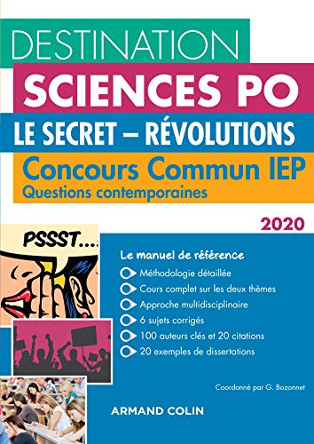 Le secret, révolutions : concours commun IEP, questions contemporaines 2020