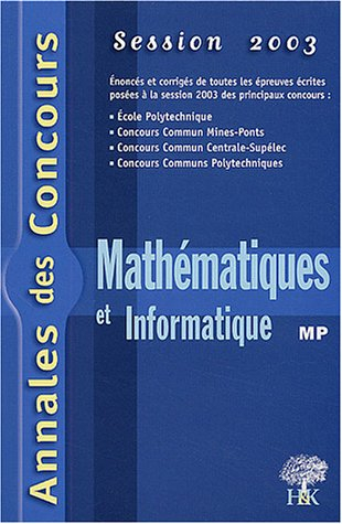 Mathématiques et informatique MP 2003