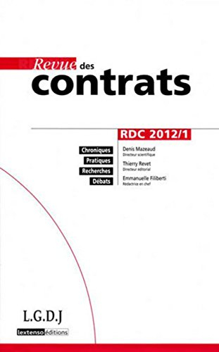 Revue des contrats, n° 1 (2012)