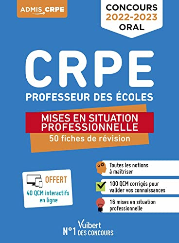 Concours CRPE professeur des écoles : mises en situation professionnelle : 50 fiches de révision, co