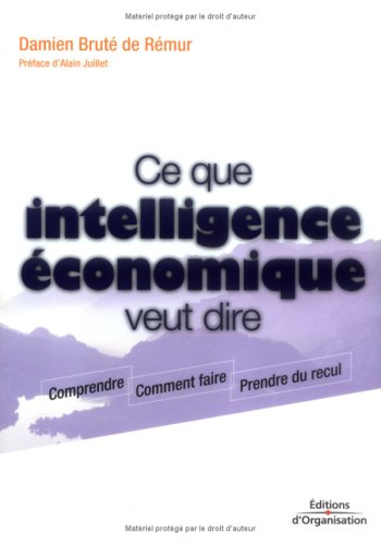 Ce que intelligence économique veut dire : comprendre, comment faire, prendre du recul