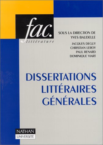 dissertations littéraires générales