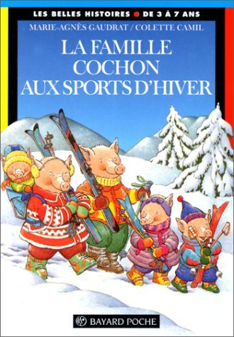 la famille cochon aux sports d'hiver
