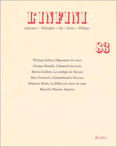 Infini (L'), n° 83