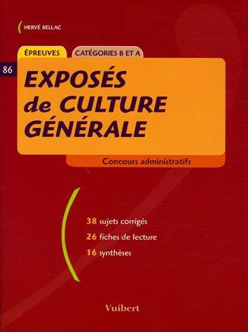 exposés de culture générale : catégories b et a