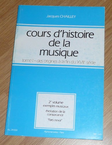 cours d'histoire de la musique, tome 1, volume 2