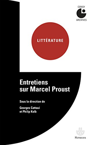 Entretiens sur Marcel Proust : colloque de Cerisy