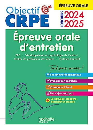 Epreuve orale d'entretien : EPS, développement et psychologie de l'enfant, métier de professeur des 