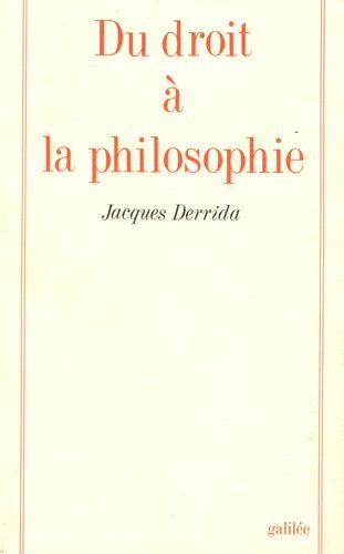 Du droit à la philosophie