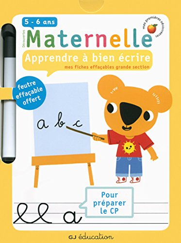 Découvertes maternelle, apprendre à bien écrire : mes fiches effaçables grande section, 5-6 ans : po