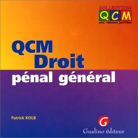 QCM droit pénal général