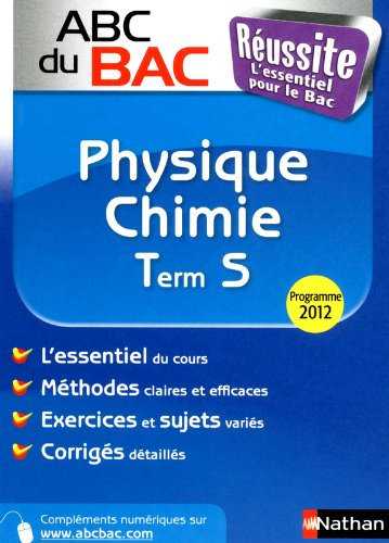 Physique chimie terminale S : programme 2012