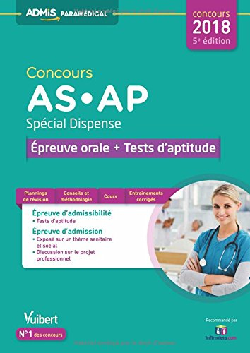 Concours AS-AP, spécial dispense : épreuve orale + tests d'aptitude : concours 2018