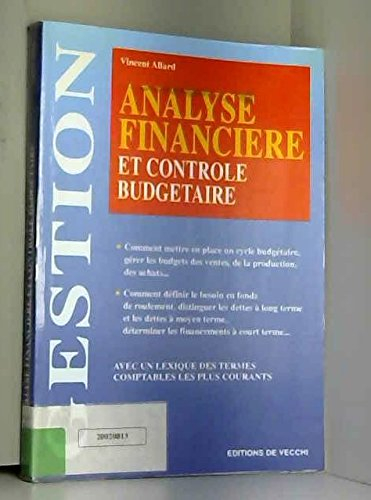 Analyse financière et contrôle budgétaire