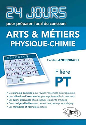 Arts & Métiers, physique chimie, filière PT
