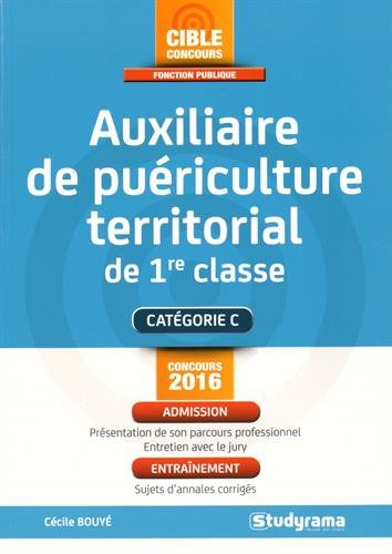 Auxiliaire de puériculture territorial de 1re classe : catégorie C : concours 2016