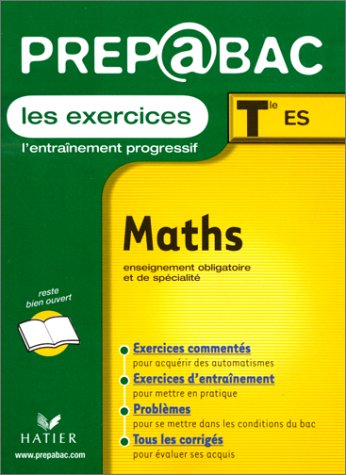 Mathématiques, exercices, terminales ES