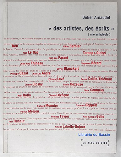 Des artistes, des écrits : une anthologie