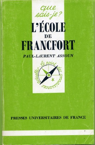 L'Ecole de Francfort