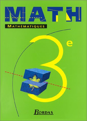 Maths 3e : livre de l'élève