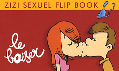 Zizi sexuel Flip book. Le baiser