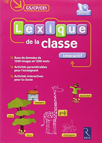 Lexique de la classe interactif, GS-CP-CE1